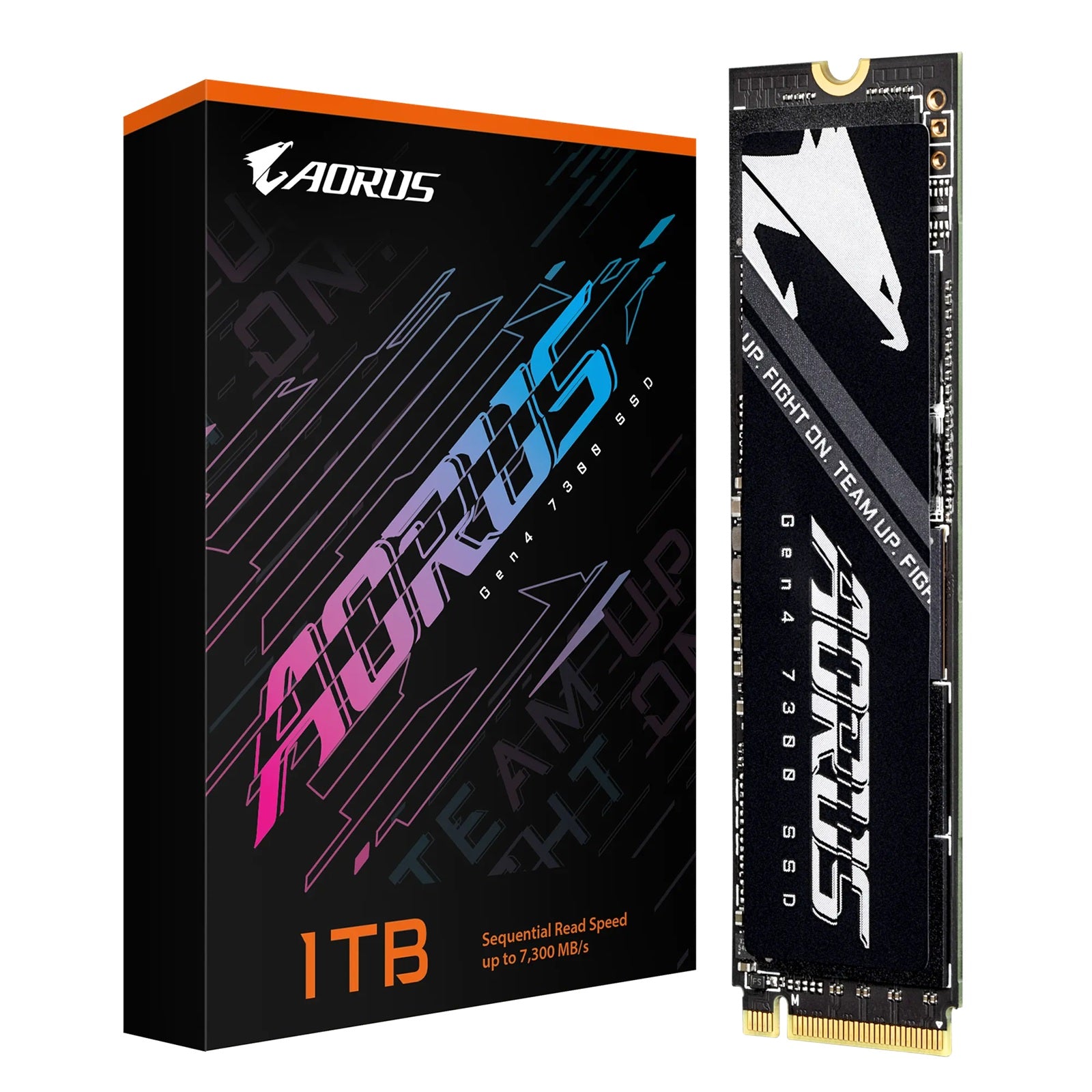 Gigabyte AORUS Gen4 7300 SSD M2 1TB PCI-Express 4.0 x4, NVMe 1.4, Sequential Read ~7300 MB/s, Sequential Write ~6000 MB/s Gigabyte AORUS Gen4 7300 SSD M2 1TB PCI-Express 4.0 x4, NVMe 1.4, Sequential Read ~7300 MB/s, Sequential Write ~6000 MB/s